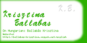 krisztina ballabas business card